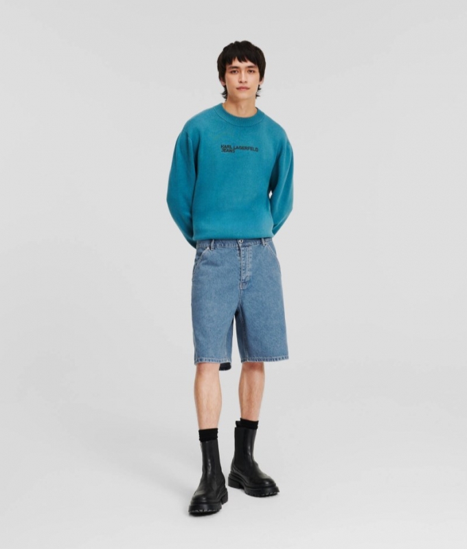 MEN'S KLJ RELAXED UTILITY SHORTS - Washed Stone Blue