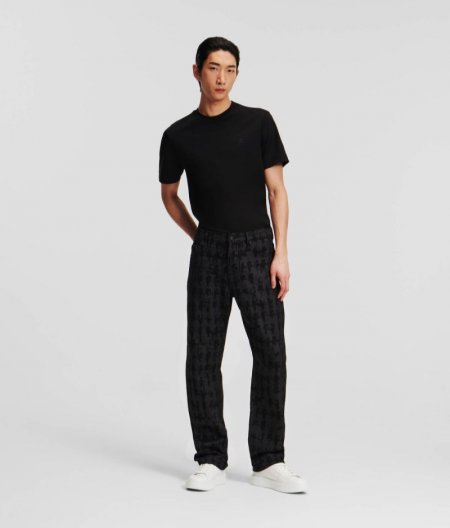 MEN'S KARL KAMEO STRAIGHT JEANS - Black denim kameo