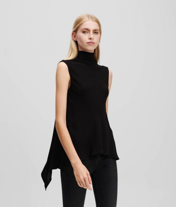 WOMEN'S SLEEVELESS BLOUSE - Black