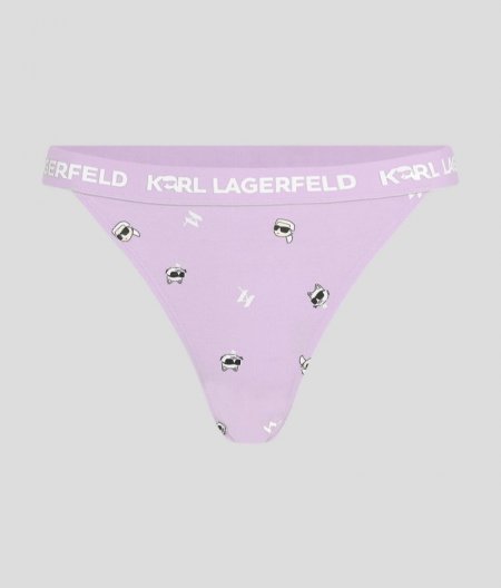 WOMEN'S KARL IKON BRIEFS - All Over Print Raspberry