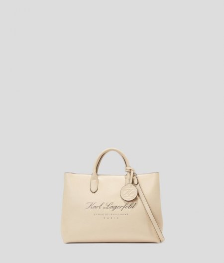 WOMEN'S HOTEL KARL LEATHER SATCHEL - Sand