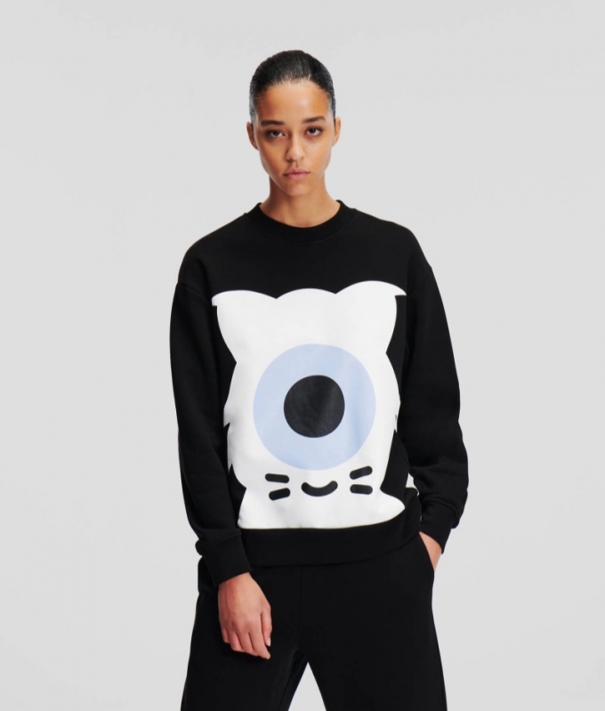 WOMEN'S KL X DARCEL DISAPPOINTS RELAXED SWEATSHIRT - Black