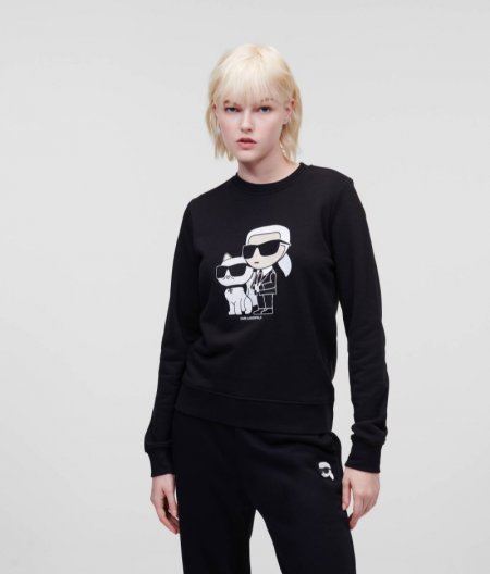 WOMEN'S KARL IKON KARL & CHOUPETTE SWEATSHIRT - Mock Orange