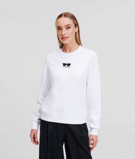 WOMEN'S SUNGLASSES SWEATSHIRT - White