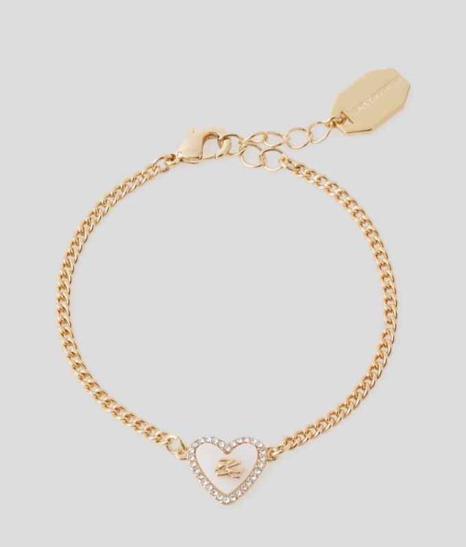 WOMEN'S K/AUTOGRAPH HEART BRACELET - Gold