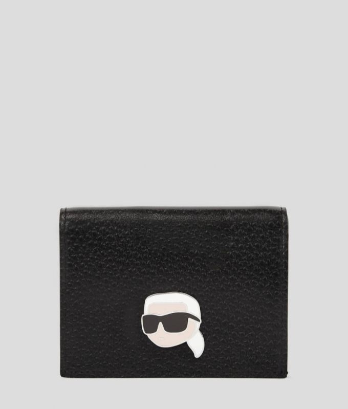 WOMEN'S IKON PEBBLE BI-FOLD WALLET - Black