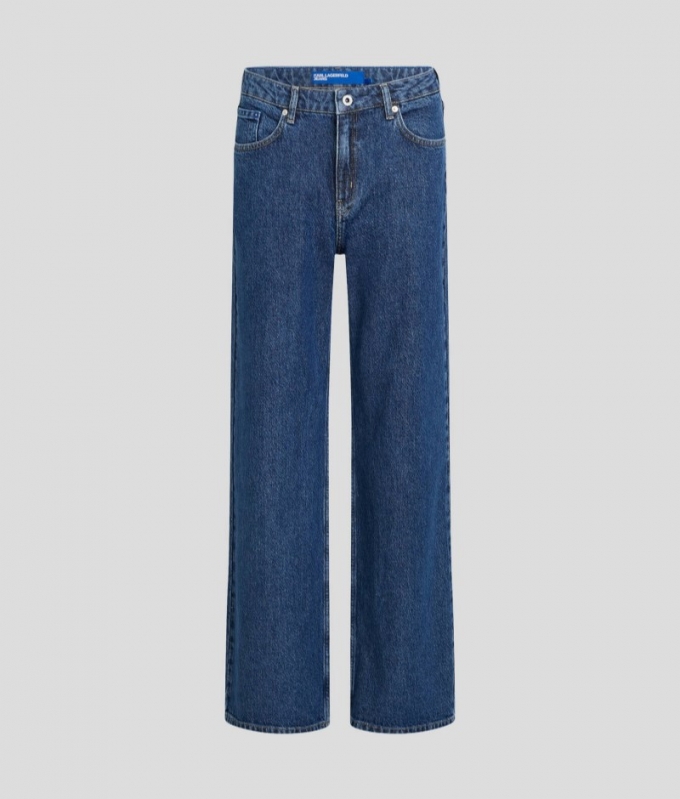 WOMEN'S KLJ MID-RISE RELAXED JEANS - DARK BLUE