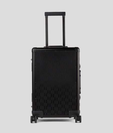 WOMEN'S K/ESSENTIAL MONOGRAM HARD TROLLEY CASE - All Over Monogram Pattern Black