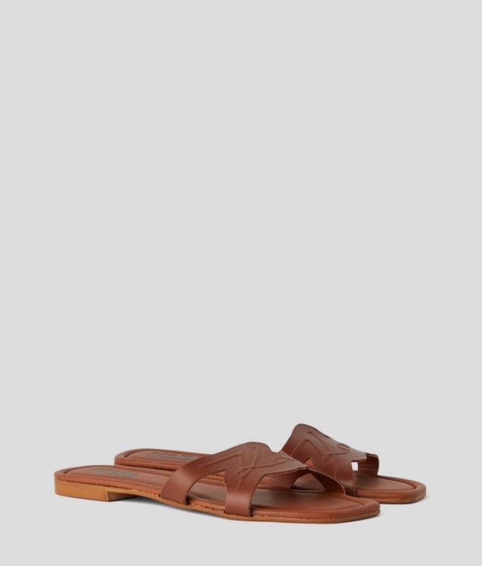 WOMEN'S BRIO SIGNATURE CUT-OUT SANDALS - Tan