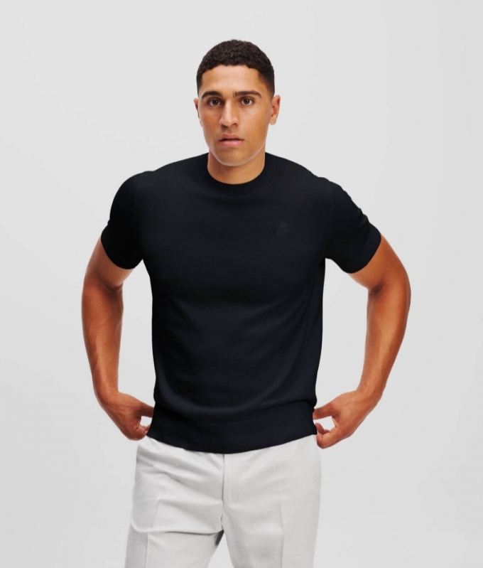 MEN'S KARL KAMEO SHORT-SLEEVED SWEATSHIRT - White