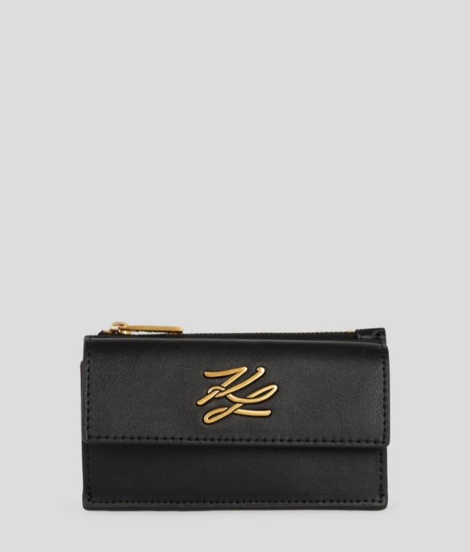 WOMEN'S K/AUTOGRAPH CARDHOLDER - Black/Gold