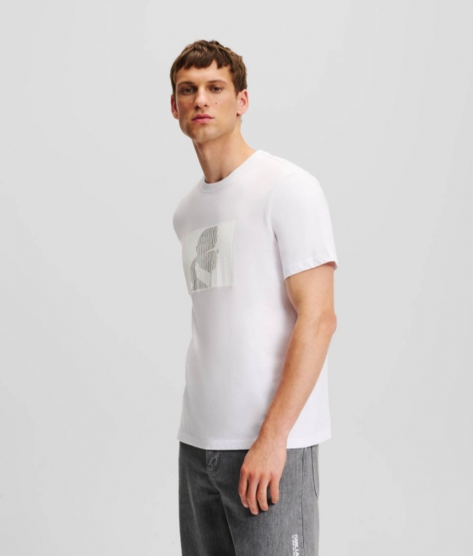 MEN'S OPTICAL ILLUSION T-SHIRT - White