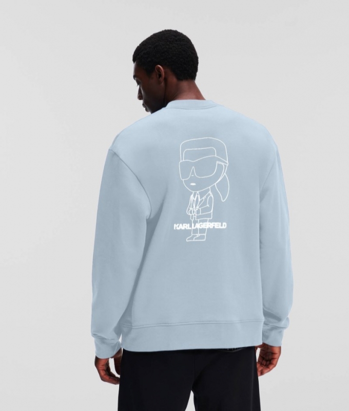 MEN'S IKON KARL OUTLINE SWEATSHIRT - Cashmere Blue