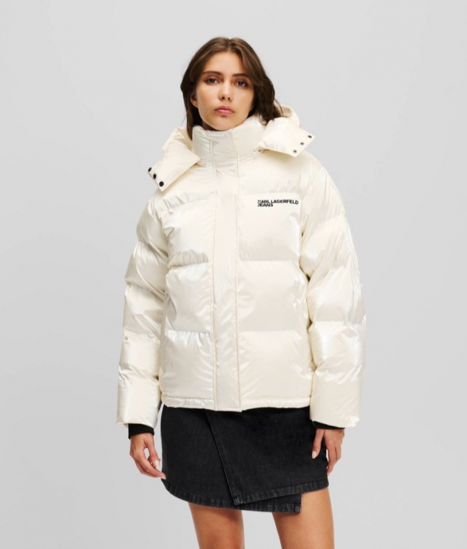 WOMEN'S KLJ PEARLIZED PUFFER JACKET - BLACK