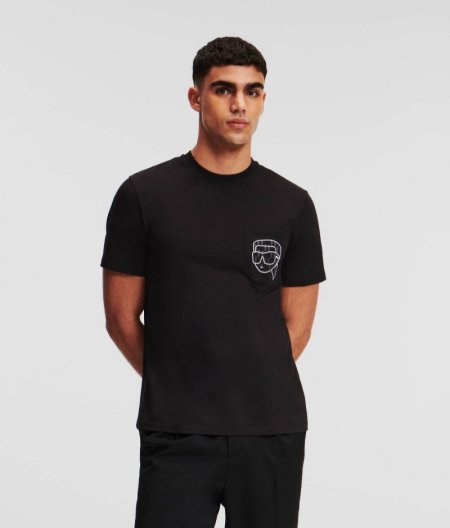 MEN'S IKON MONOGRAM POCKET T-SHIRT - Black