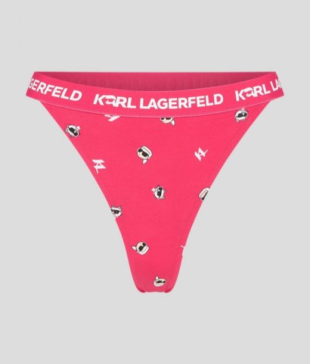 WOMEN'S KARL IKON BRIEFS - All Over Print Raspberry