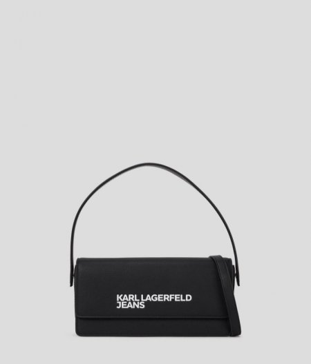 WOMEN'S KLJ LOGO CROSSBODY BAG - BLACK