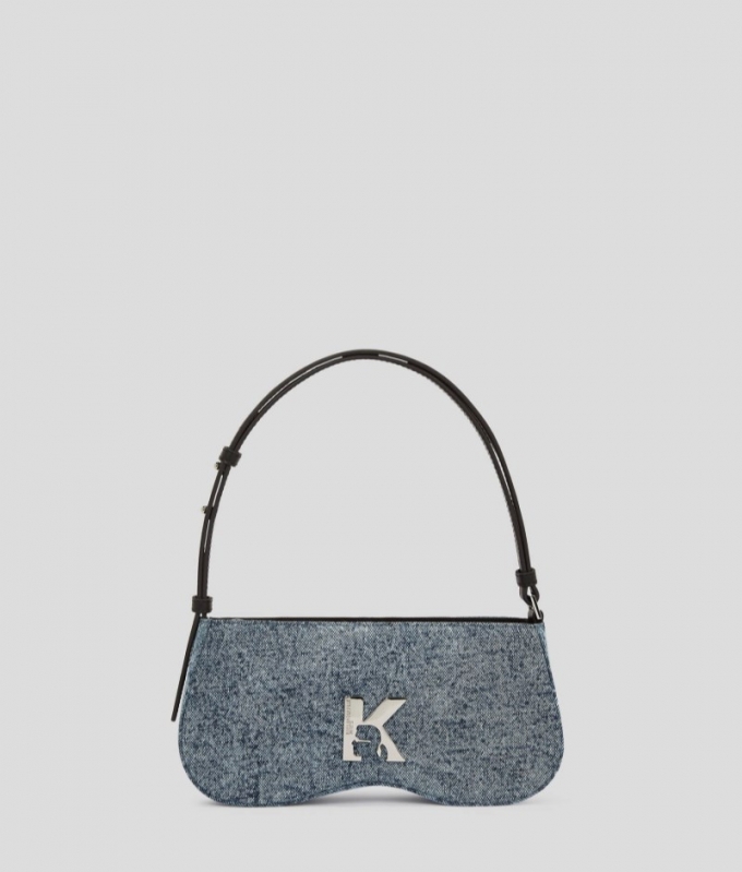 WOMEN'S KLJ SUNGLASSES DENIM SHOULDER BAG - Acid Light Blue