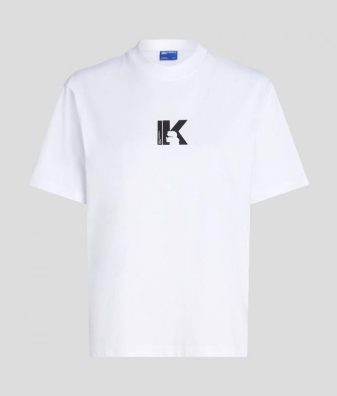 WOMEN'S K LOGO T-SHIRT - White