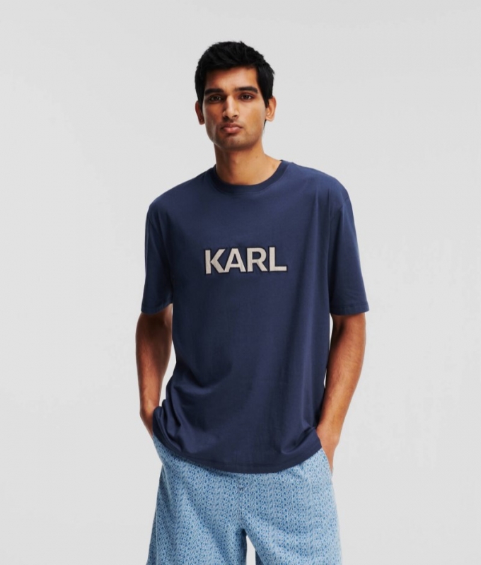 MEN'S KARL LOGO T-SHIRT - Black Iris