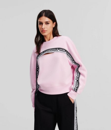 WOMEN'S KARL LOGO CUT-OUT SWEATSHIRT - Orchid Bouquet