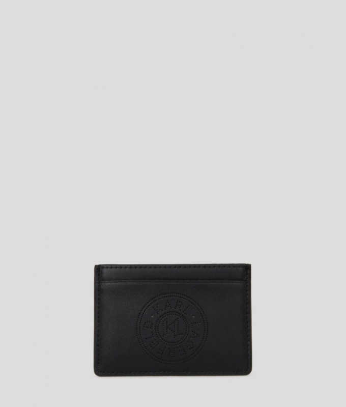 WOMEN'S K/CIRCLE CARD HOLDER - Dark Chocolate