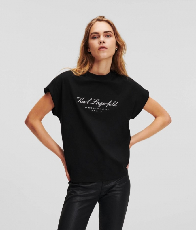 WOMEN'S HOTEL KARL HIGH-NECK T-SHIRT - Hummus