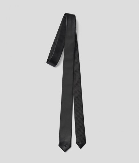 WOMEN'S LEATHER TIE - Black