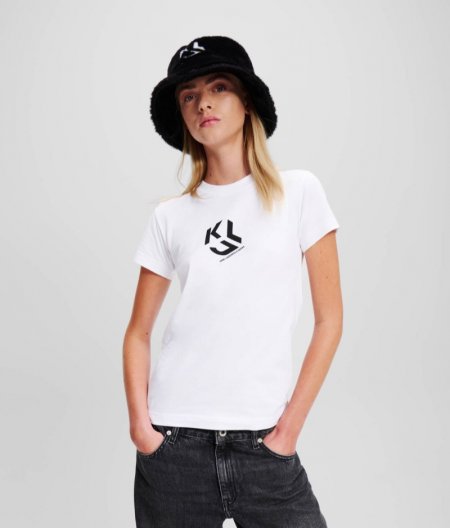 WOMEN'S KLJ MONOGRAM T-SHIRT - BLACK