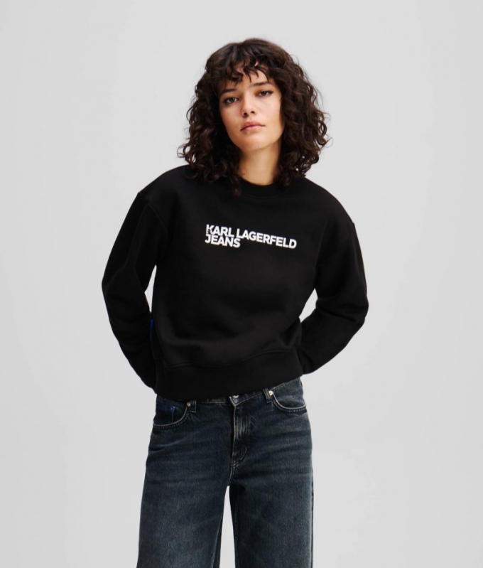 WOMEN'S KLJ LOGO SWEATSHIRT - BLACK