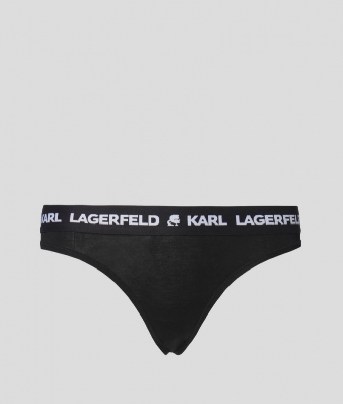 WOMEN'S KARL LOGO THONG - White