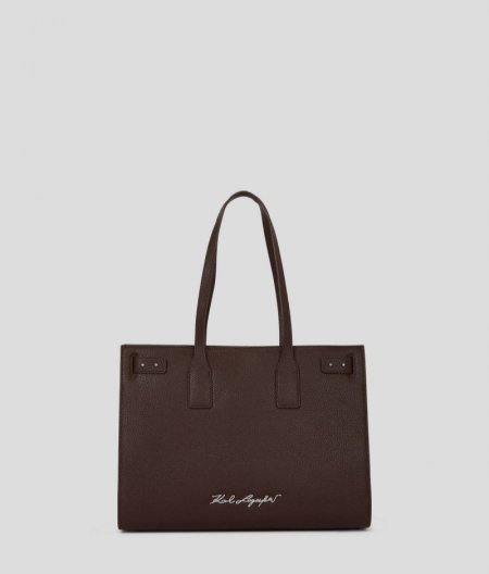 WOMEN'S K/PEBBLE TOTE BAG - Dark Chocolate