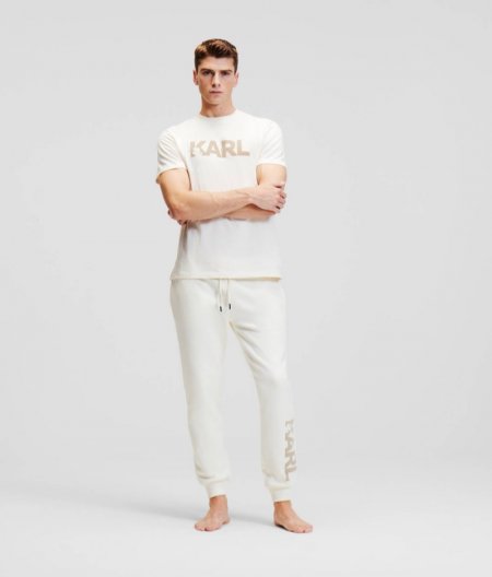 MEN'S FLOCK KARL LOGO SWEATPANTS - Pristine