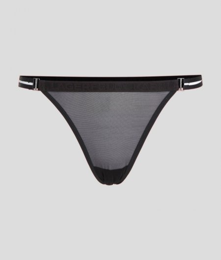 WOMEN'S SHEER BRAZILIAN BRIEF - Black