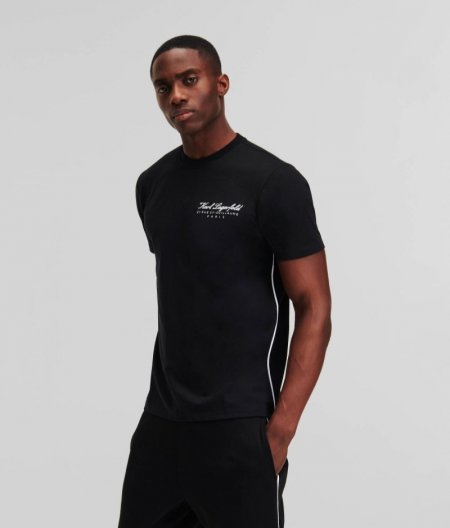 MEN'S HOTEL KARL LOUNGEWEAR T-SHIRT - Black