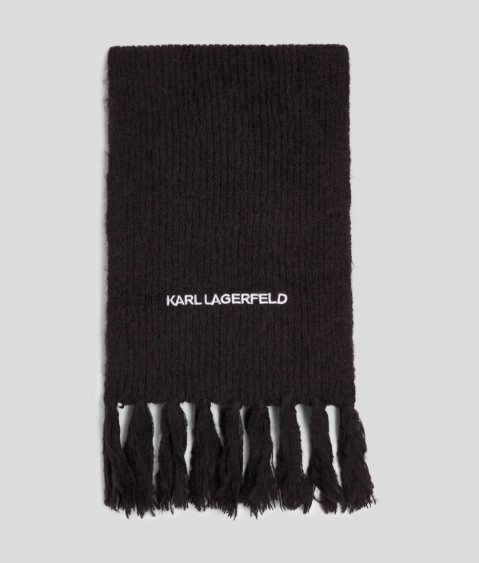 WOMEN'S K/ESSENTIAL KNIT SCARF - Ash Grey