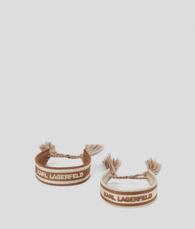 WOMEN'S K/ESSENTIAL WOVEN BRACELET – 2 PACK - Mushroom Brown