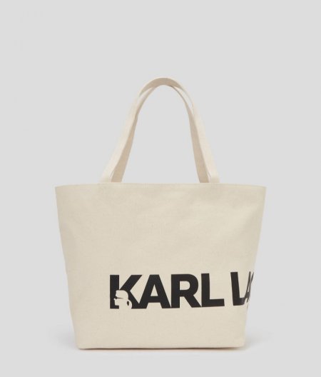 WOMEN'S K/ESSENTIAL OVERSIZED LOGO SHOPPER - Natural