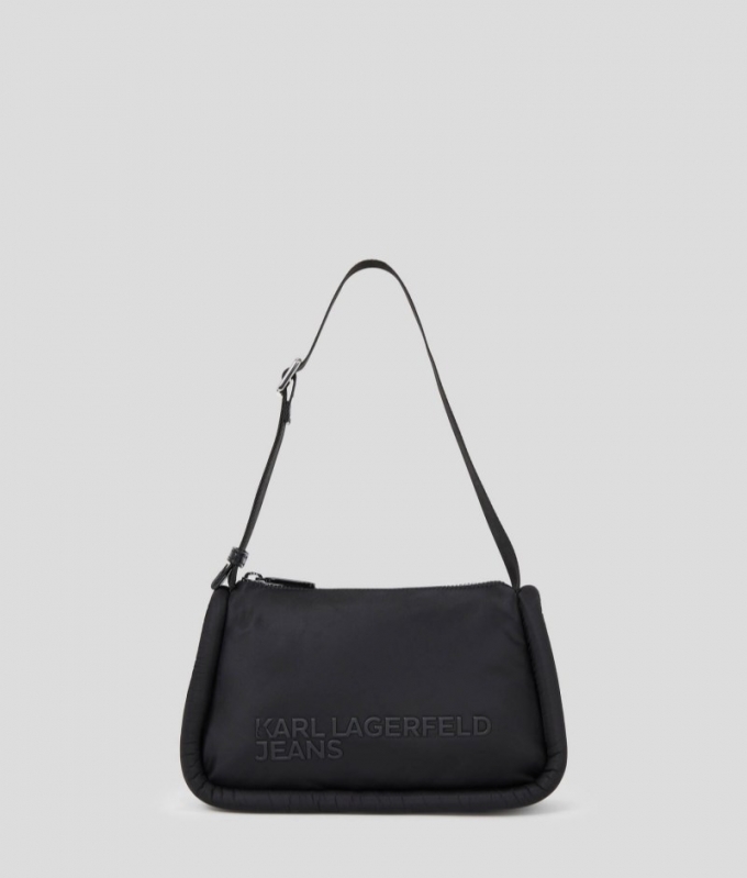 WOMEN'S KLJ PUFFY SHOULDER BAG - BLACK