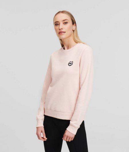 WOMEN'S IKON PATCH SWEATSHIRT - Rose Smoke