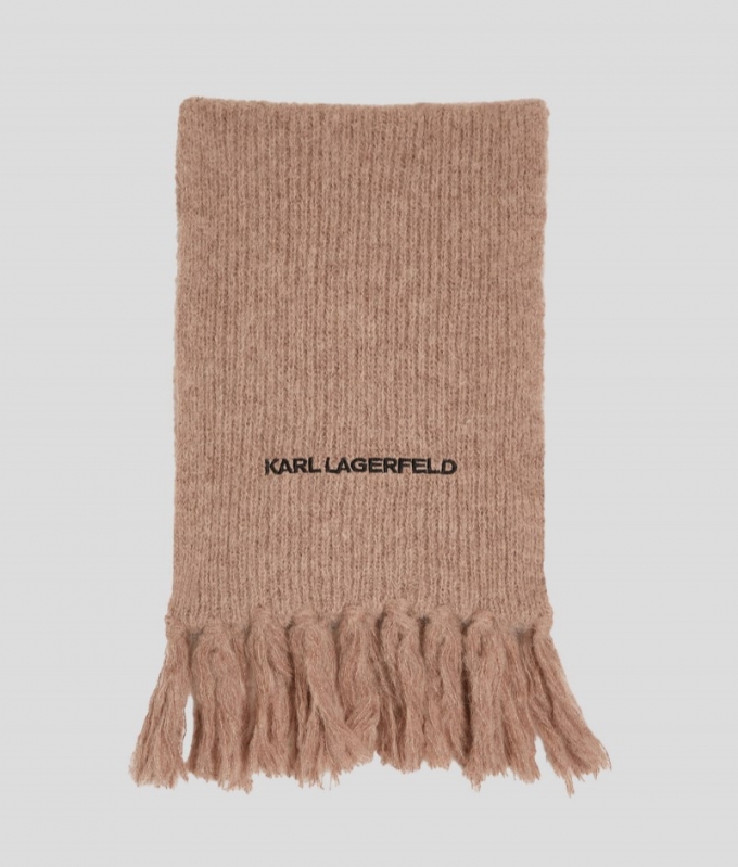 WOMEN'S K/ESSENTIAL KNIT SCARF - Ash Grey