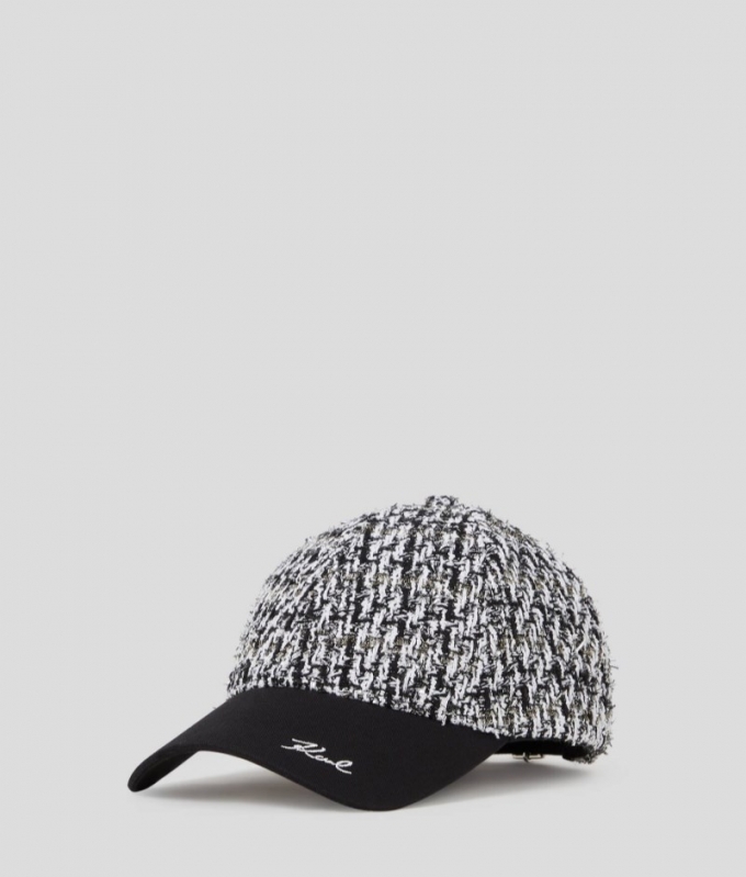 WOMEN'S K/SIGNATURE BOUCLÉ CAP - Black/Multi