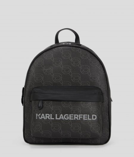 WOMEN'S IKON MONOGRAM BACKPACK - NFT All Over Pattern Black