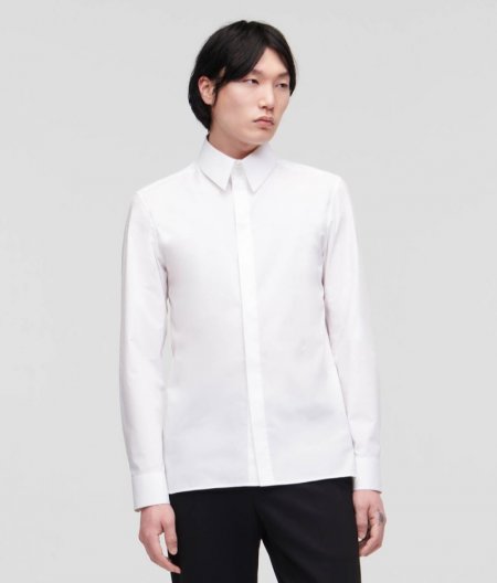 MEN'S CLASSIC KARL POPLIN SHIRT - White