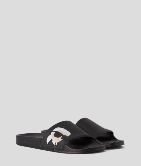 MEN'S KARL IKON NFT SLIDES - Black