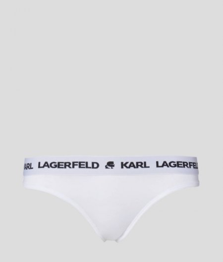 WOMEN'S KARL LOGO THONG - White