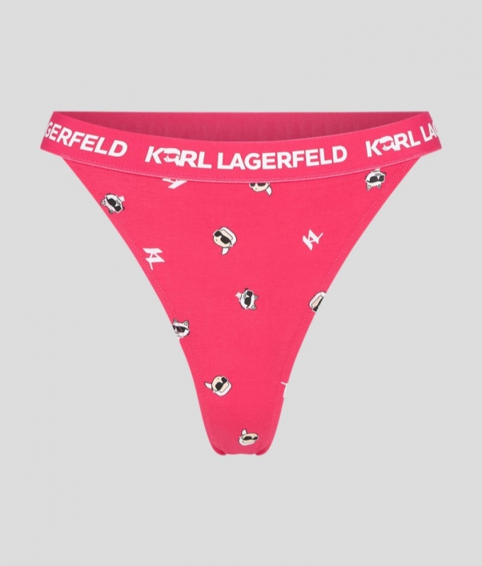 WOMEN'S KARL IKON BRIEFS - All Over Print Raspberry