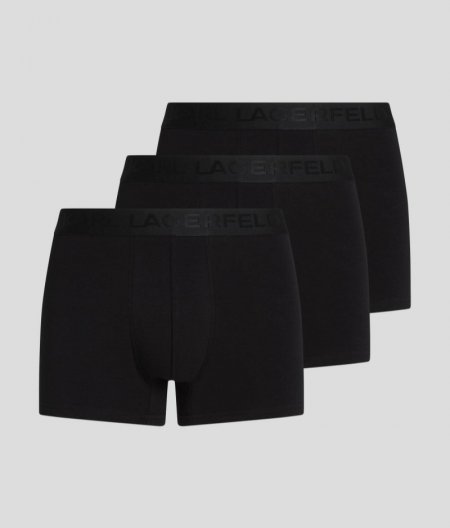 MEN'S TONAL KARL LOGO TRUNKS – 3-PACK - Black