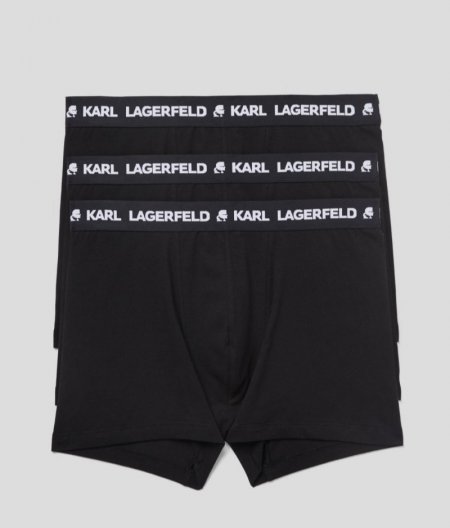 MEN'S KARL LOGO TRUNKS – 3 PACK - White