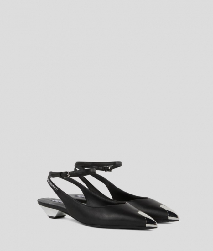 WOMEN'S MILLIE ANKLE SLING FLATS - Black